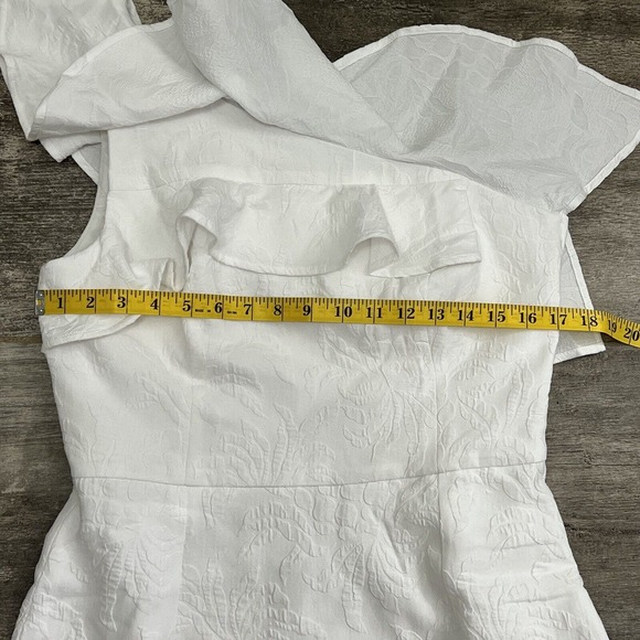 Lilly Pulitzer NWT Pineapple Pucker Jacquard WHITE KIPTON ROMPER One Shoulder 8 - Picture 7 of 9